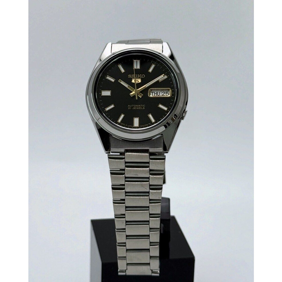 Custom Seiko Mod • Silver SNX Black Gold Day Date • 37mm